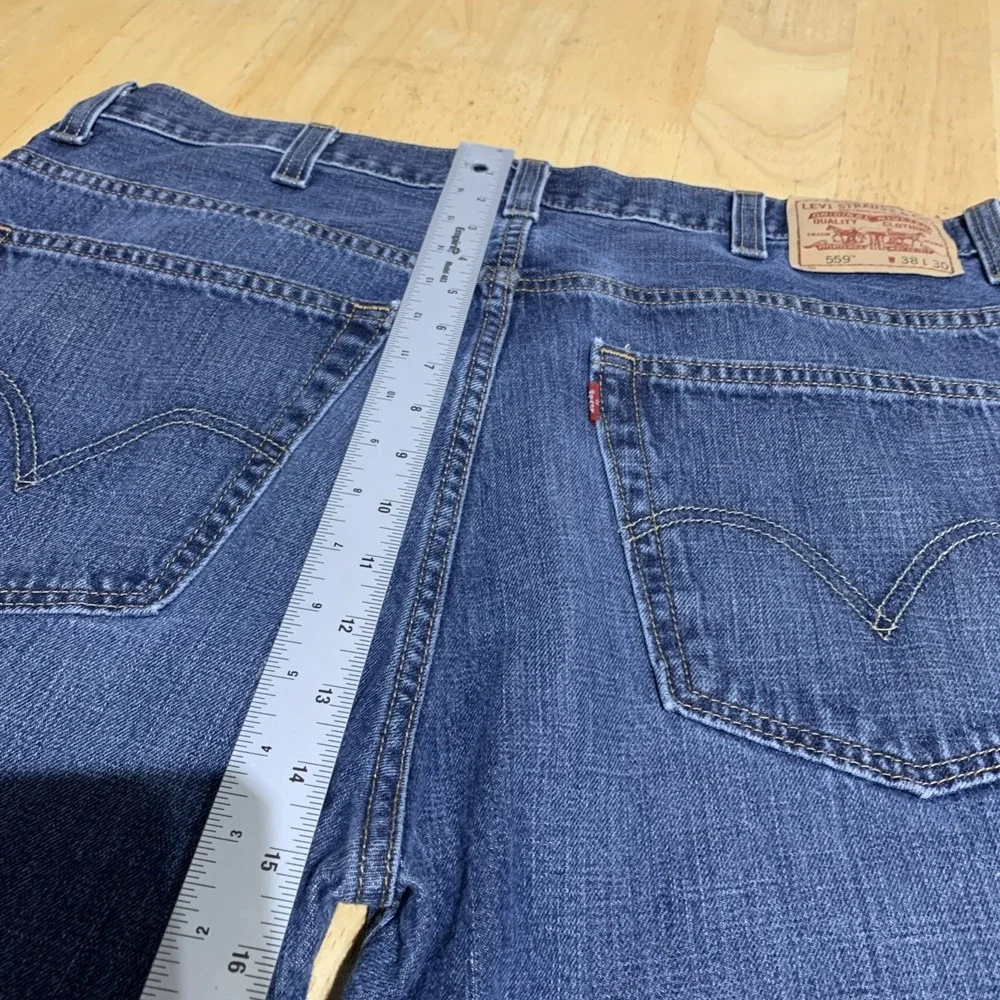 Levi's 559 Jeans 38x30 ‎ Men's Relaxed Straight Fit Blue 100% Cotton